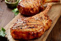 Keto Grilled Thick Cut Pork Chops Marinated with Herbs