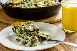 Pressure Cooked Spinach and Mushroom Frittata