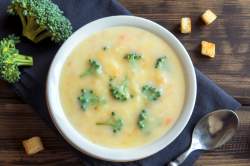 Keto Crock Pot Broccoli-Cheese Soup - Slow Cooker