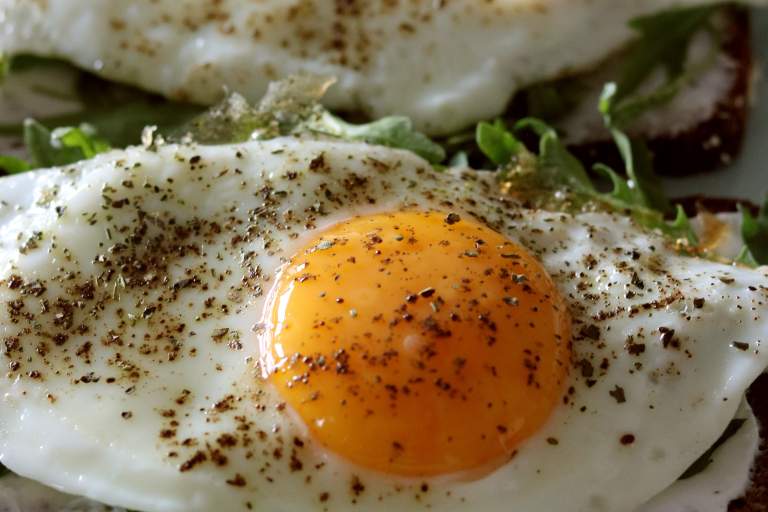 eggs on a breakfast plate